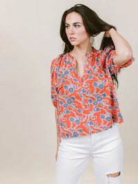 Henley Top - Patriotic Paisley