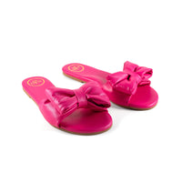 Rafie Bow Sandal-Hot Pink