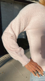 Cozy Crewneck Sweater-Pink
