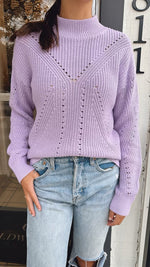 Lavender Mock Neck Sweater