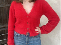 Angora Cardigan-Red