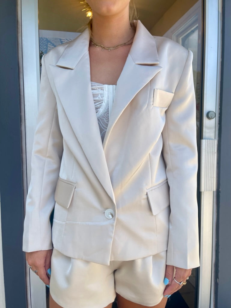 Satin Sand Blazer