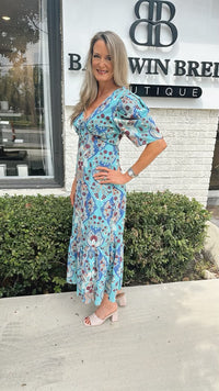 Brielle Midi Dress - Teal