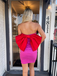 Bow Back Bustier Dress