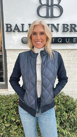 Navy Quilted Puffer