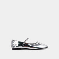 Addison Ballet Flat-Silver