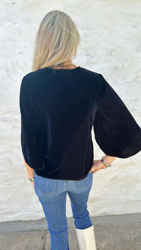 Nina Top - Black Velvet