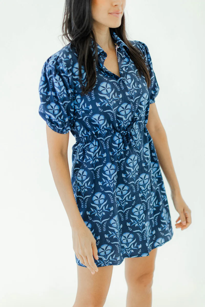 Maris Mini Dress - Vista Blue