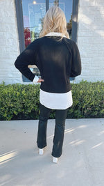 Black Sweater Shirt Combo