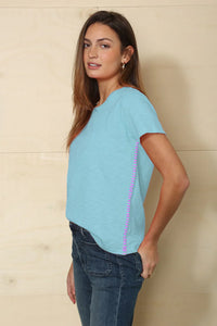 Contrast Stitch Top