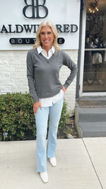Grey Layered Sweater