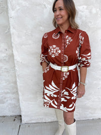 Ava Dress-Rust Foliage