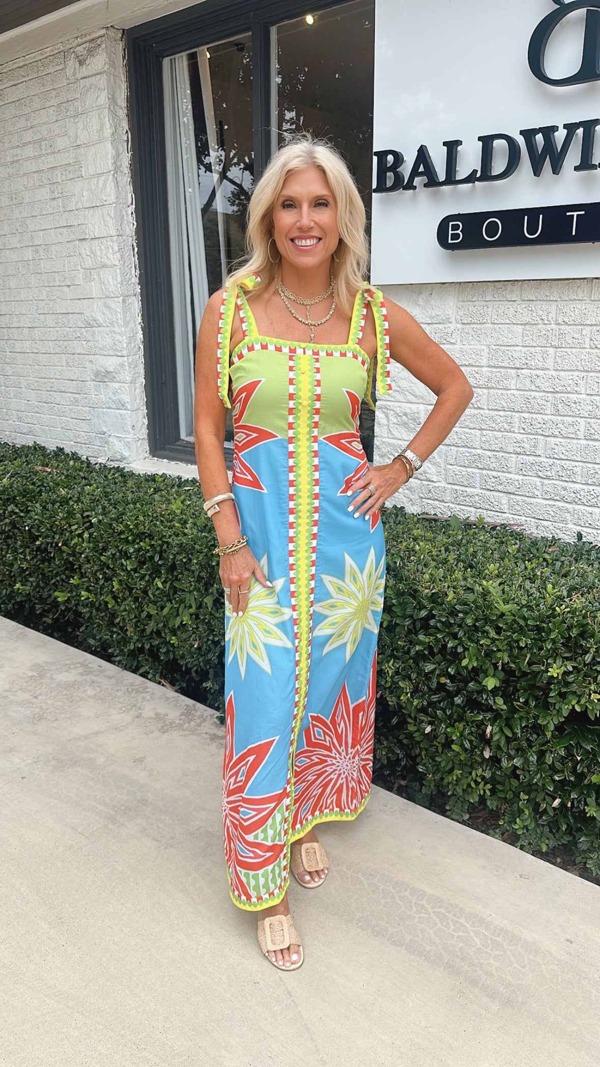 Lillian Maxi Dress-Star Print