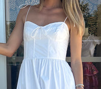 Tie Strap Maxi Dress - White