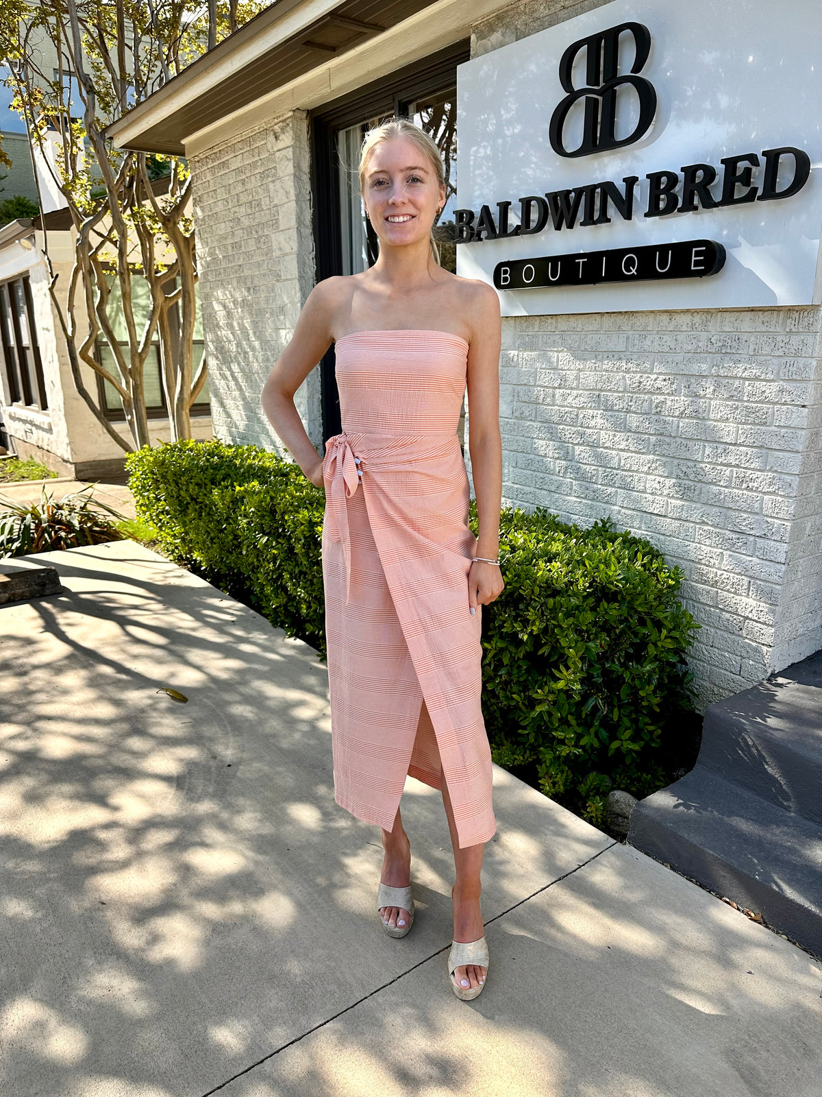 Robyn Strapless Wrap Dress