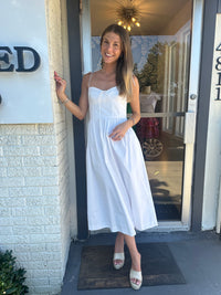 Tie Strap Maxi Dress - White