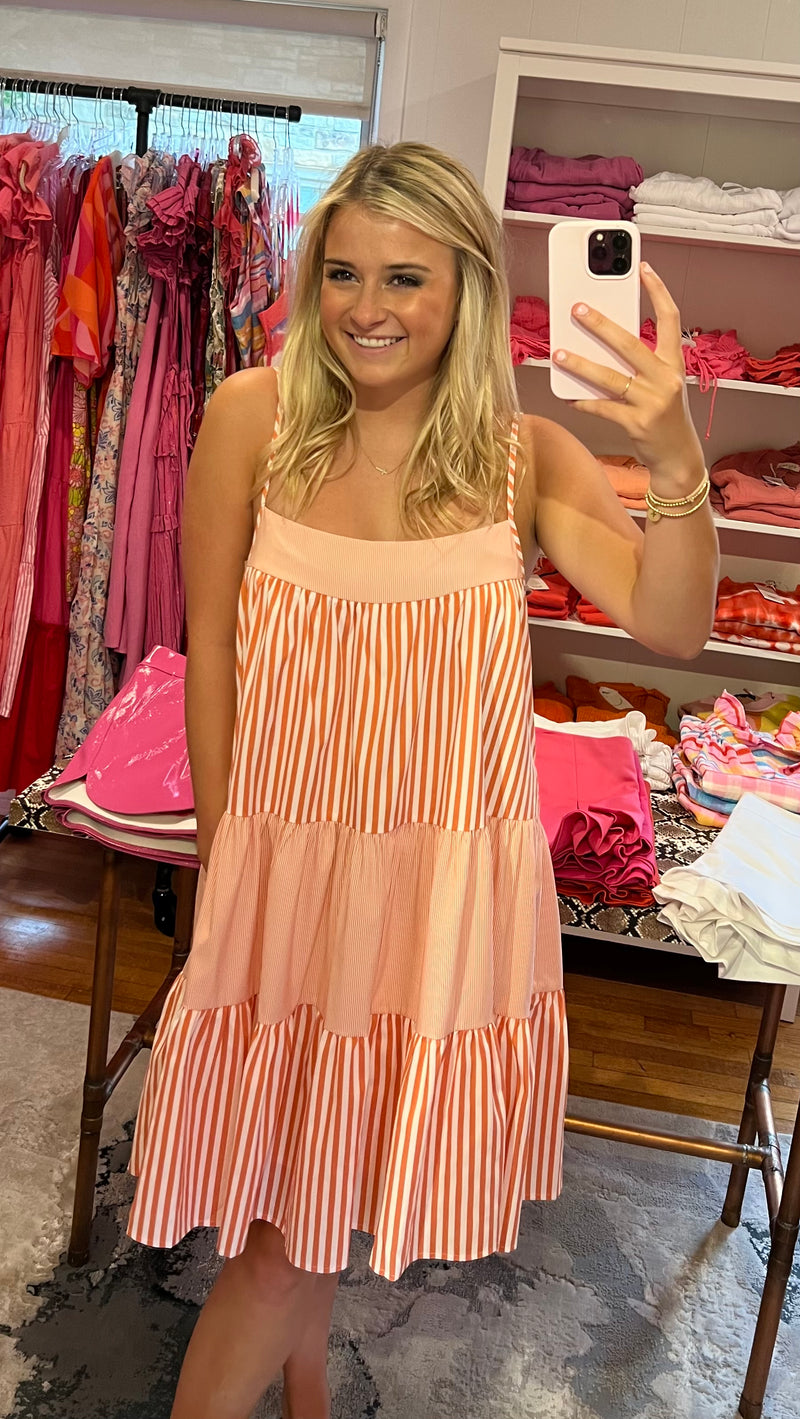 Orange Stripe Dress