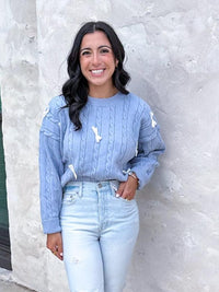 Baby Blue Bow Sweater