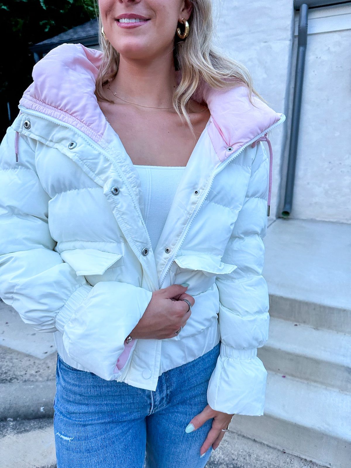 Ivory Drift Puff Jacket