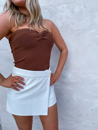 Knit Tube Top - Brown