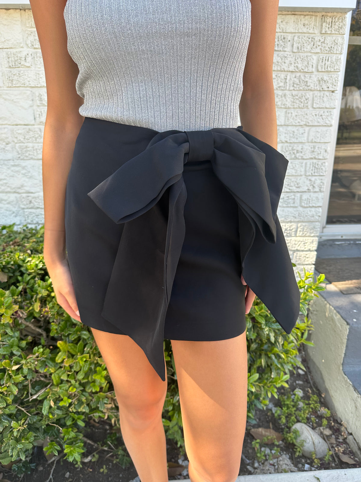 Bow Mini Skort - Black