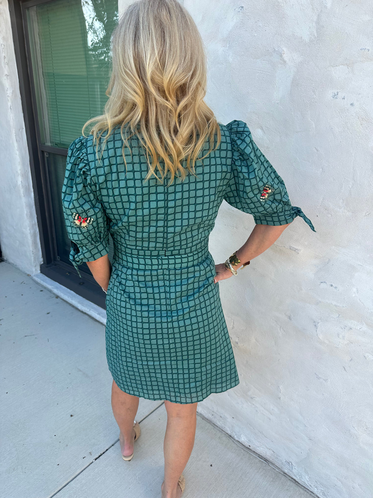 Emerson Dress-Emerald Grid