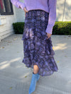 Ella Midi Skirt - Purple Kaleidoscope