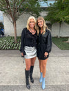 Silver Faux Leather Skort