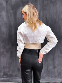 White Denim Bolero