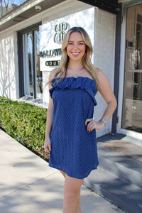 Mini Party Dress - Navy