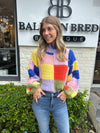 Color Block Crochet Sweater