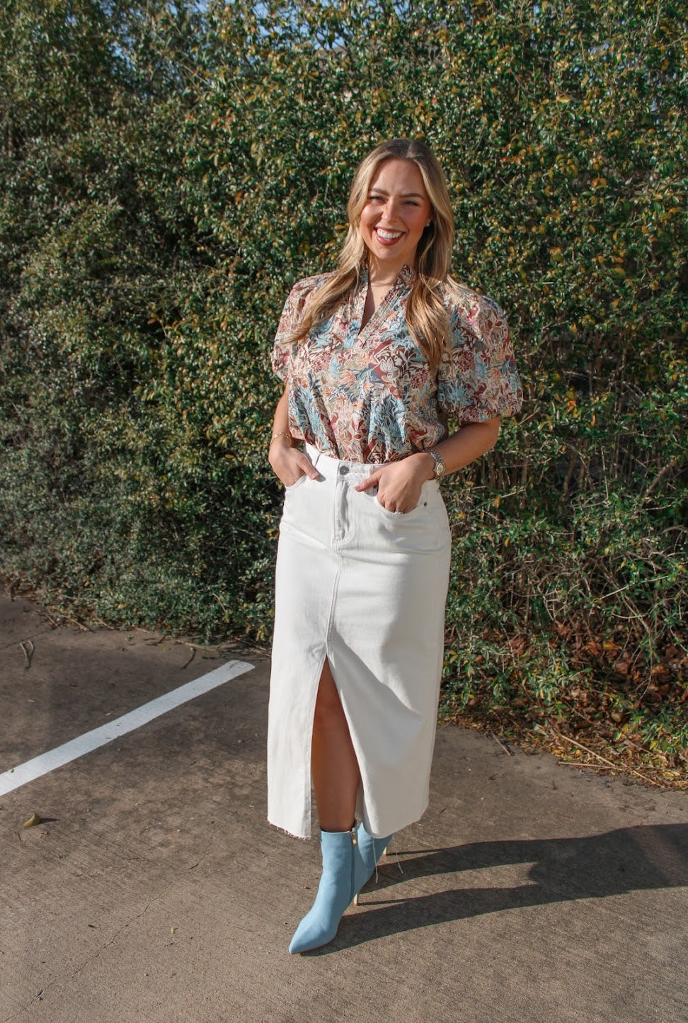 Peyton Midi Skirt - Sea Salt