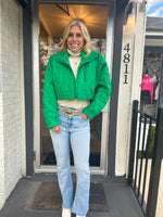Kelly Green Crop Jacket