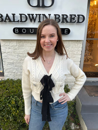 Ivory Bowtie Cardigan