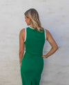 Green Stripe Midi Dress