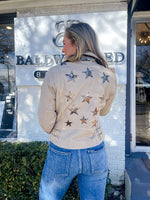 Christy Star Leather Jacket-Marble