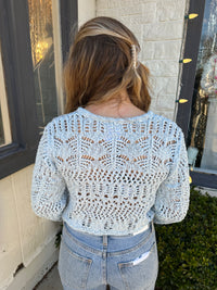 Baby Blue Crochet Sweater