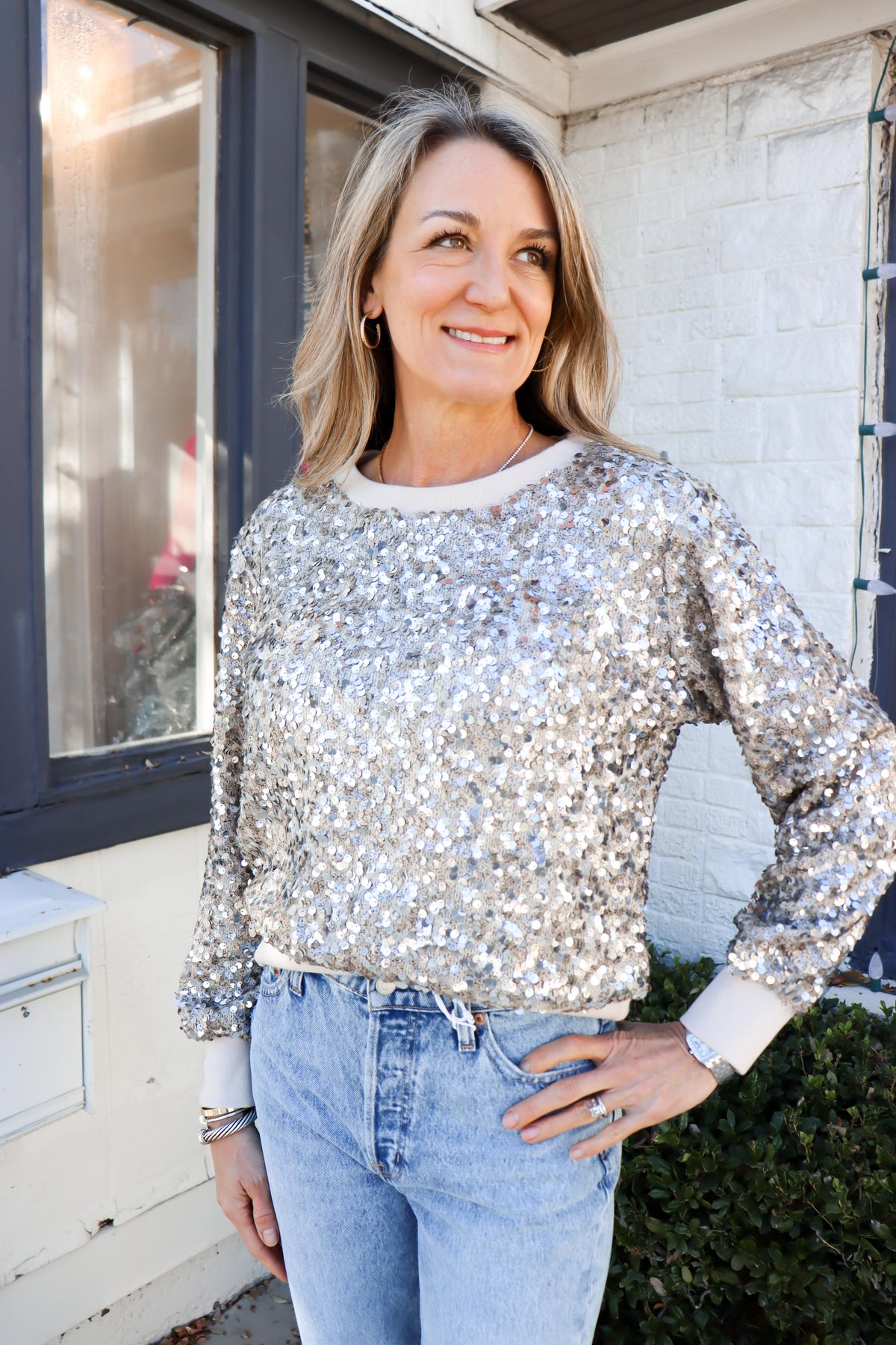 Paillette Sequin Sweatshirt