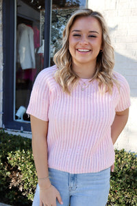 Pink Sequin Sweater