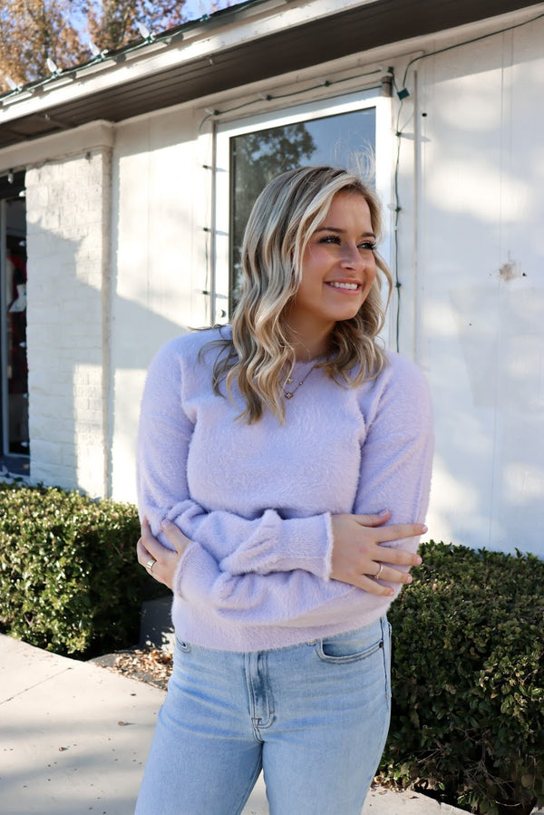 Cozy Crewneck Sweater-Wisteria