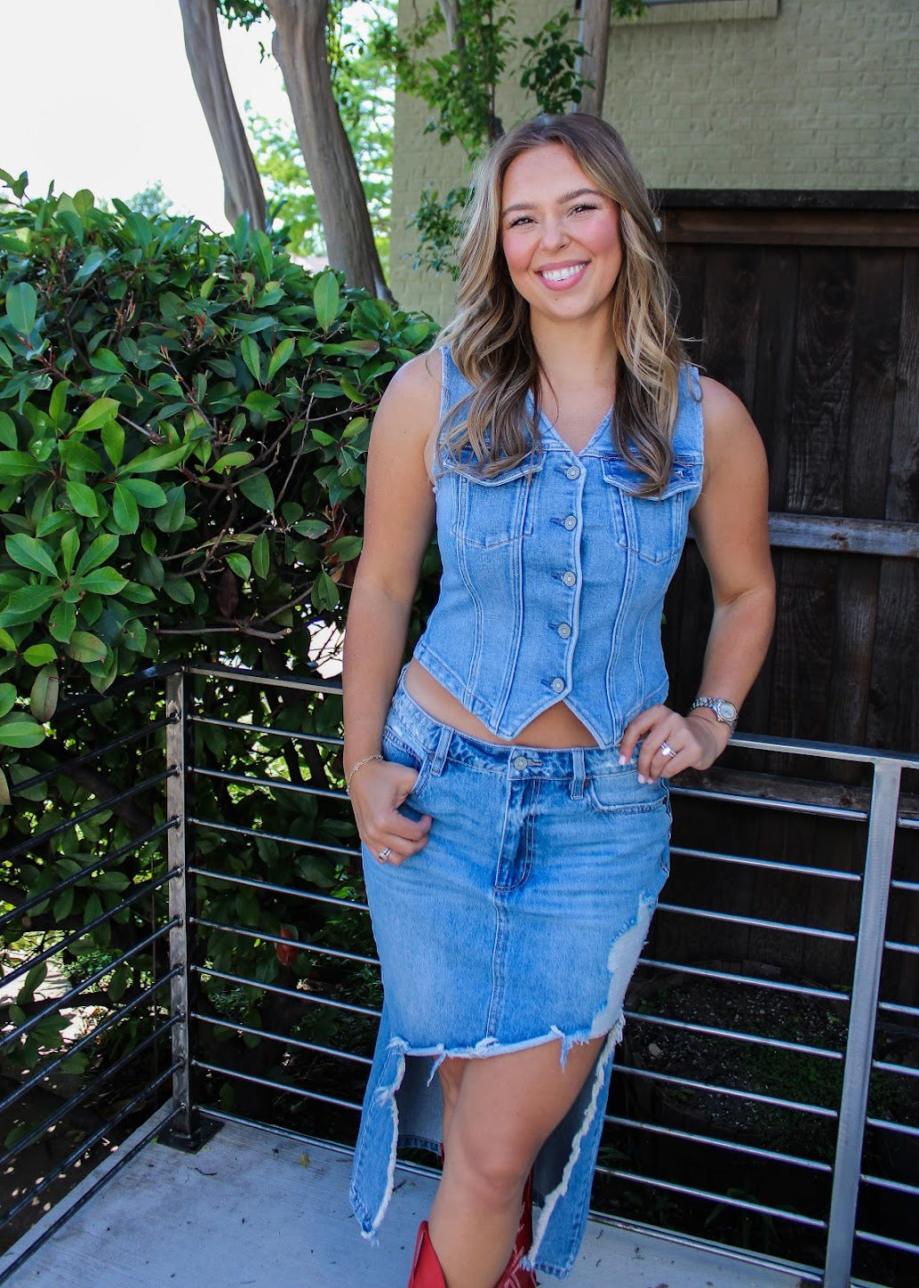 Fitted Denim Vest