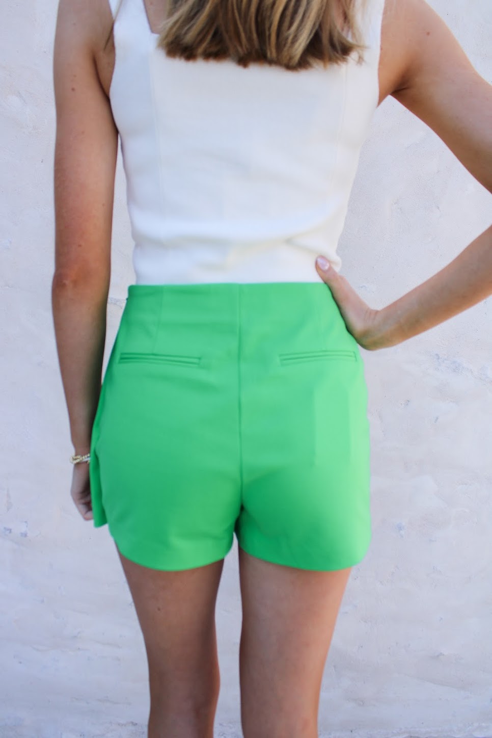 Front Slit Skort - Green