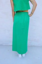 Gauzing Green Maxi Skirt