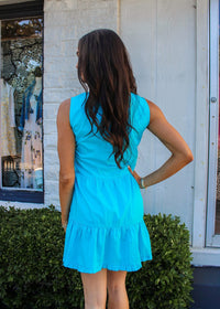 Nia Dress - Aqua