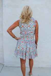 Morgan Dress-Geo Peach