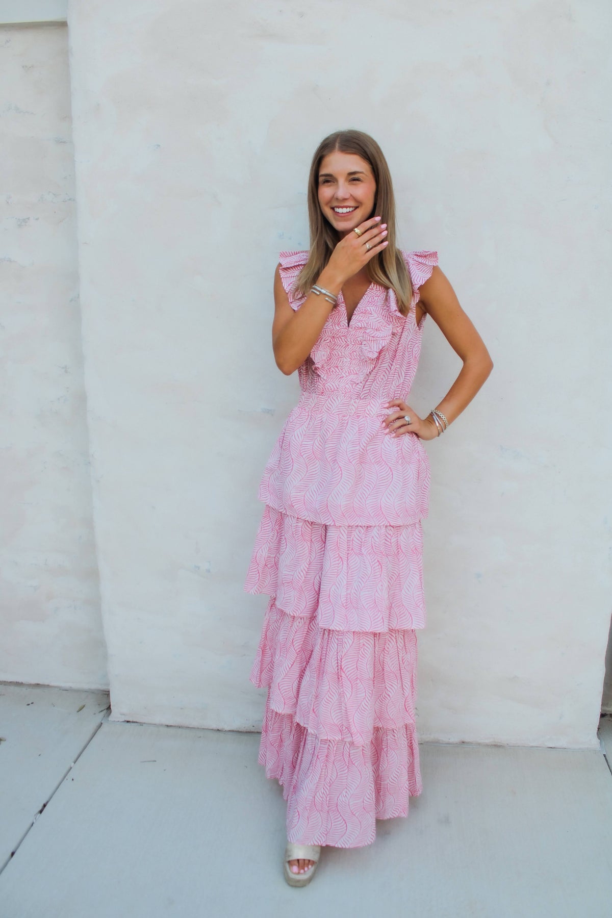 Charlotte Maxi Dress - Pink Swirl