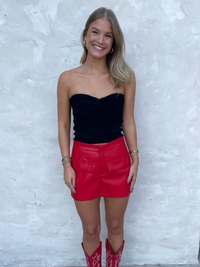 A Red-Vival Skort