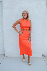 Laurel Tie Top - Orange