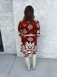 Ava Dress-Rust Foliage