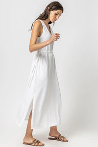 Drawcord Waist Maxi Dress